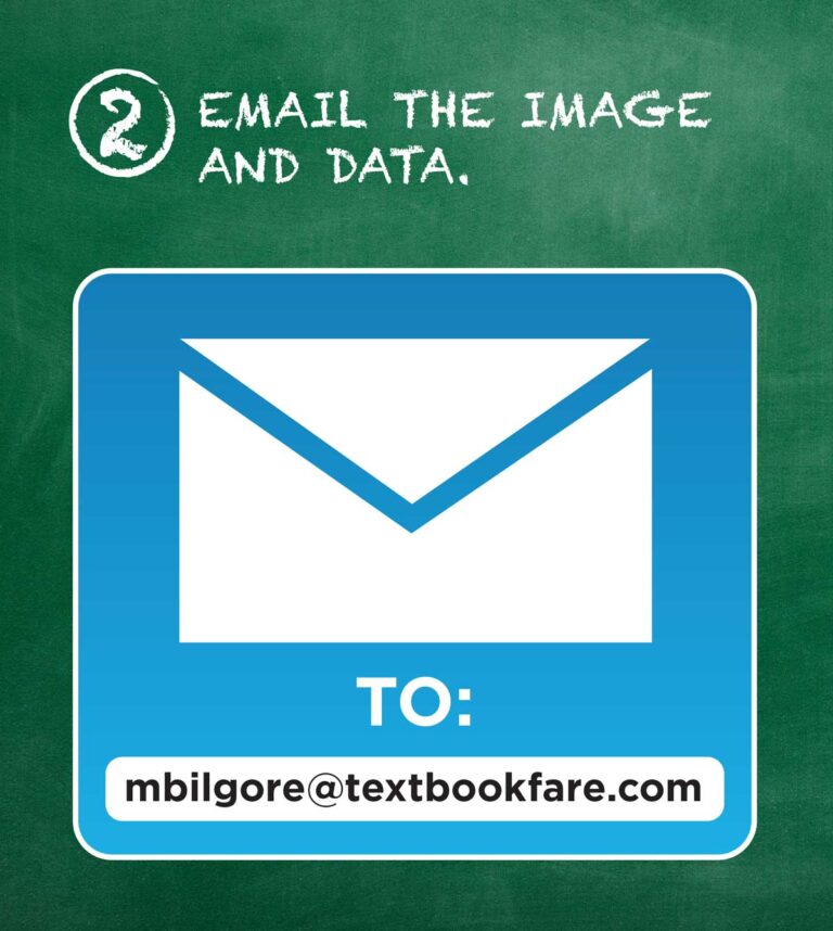 Email the image and data to mbilgore@textbookfare.com